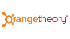 Orangetheory fitness logo featuring stylized orange text and a splatter design, representing the brand's dynamic approach to fitness.